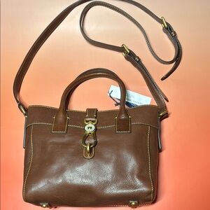Dooney & Bourke Florentine Amelie Tote Chestnut Brown Leather Handbag NWT